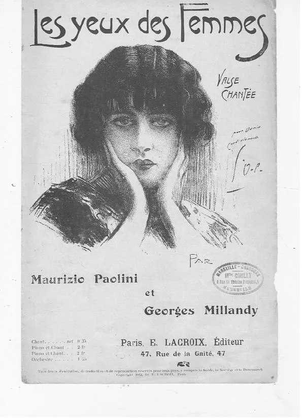 télécharger la partition d'accordéon Les yeux des femmes au format PDF