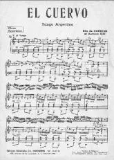 télécharger la partition d'accordéon El cuervo (Tango Argentin) au format PDF