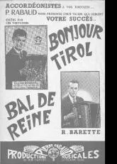 télécharger la partition d'accordéon Bonjour Tyrol (Valse Tyrolienne) au format PDF