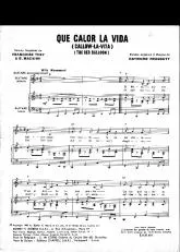 télécharger la partition d'accordéon Que Calor la Vida (Callow la vita) (The red balloon)  au format PDF