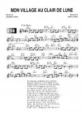 télécharger la partition d'accordéon Mon village au clair de lune (Slow) au format PDF