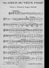 télécharger la partition d'accordéon Au cœur du vieux Paris (Chant : André Claveau) (Valse) au format PDF