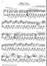 télécharger la partition d'accordéon Säbel Tanz (La danse du sabre) au format PDF