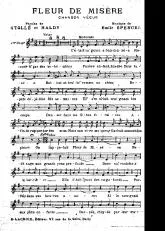 télécharger la partition d'accordéon Fleur de misère (Chant : Berthe Sylva) (Valse) au format PDF