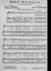 télécharger la partition d'accordéon Berce moi Maman (Chant : Berthe Sylva) (Valse sentimentale) au format PDF