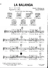 télécharger la partition d'accordéon La balanga (Chant : Bimbo Jet) au format PDF