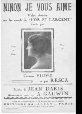 télécharger la partition d'accordéon Ninon je vous aime (Valse Chantée) au format PDF