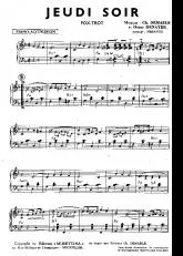 télécharger la partition d'accordéon Jeudi soir (Arrangement : Fernyse) (Fox Trot) au format PDF