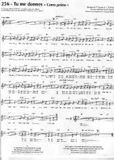 télécharger la partition d'accordéon Tu me donnes (Come prima) (Chant : Dalida) au format PDF