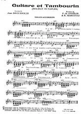 télécharger la partition d'accordéon Guitare et tambourin (Holiday in Naples) (Chant : Dalida) au format PDF