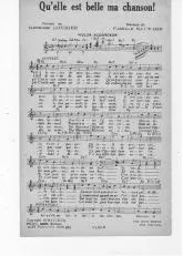 télécharger la partition d'accordéon Qu'elle est belle ma chanson au format PDF