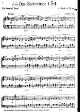 télécharger la partition d'accordéon La Perle du Tyrol (Das Kufsteiner Lied) (The Pearl of Tyrol) au format PDF