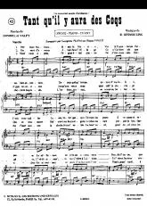 télécharger la partition d'accordéon Tant qu'il y aura des coqs (Chant : Georgette Plana) (One Step) au format PDF