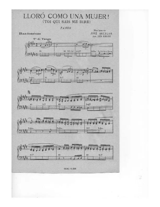 télécharger la partition d'accordéon Lloro como una mujer (Toi qui sait me dire) (Arrangement Léo Nègre) (Tango) au format PDF