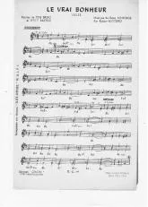 télécharger la partition d'accordéon Le vrai bonheur (Arrangement : Robert Boutefeu) (Valse) au format PDF