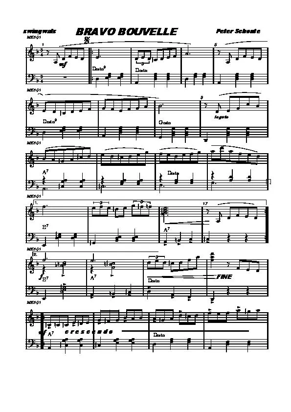télécharger la partition d'accordéon Bravo Bouvelle (Valse Swing) au format PDF