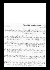 télécharger la partition d'accordéon J'ai oublié bon bouchoir (Chant : Les Charlots) au format PDF