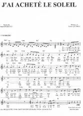 télécharger la partition d'accordéon J'ai acheté le Soleil (Boléro) au format PDF