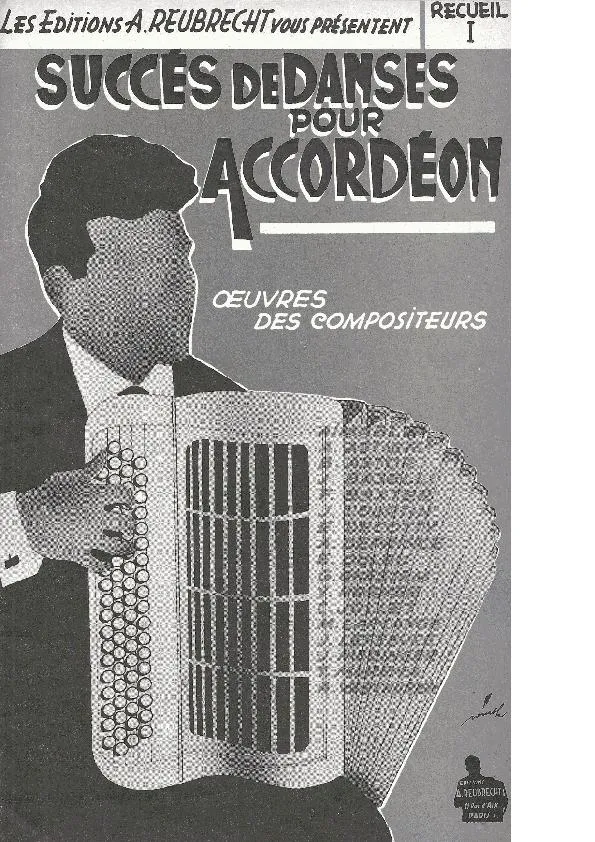 télécharger la partition d'accordéon Recueil Succès de Danses pour accordéon (Recueil I) (21 Titres) au format PDF