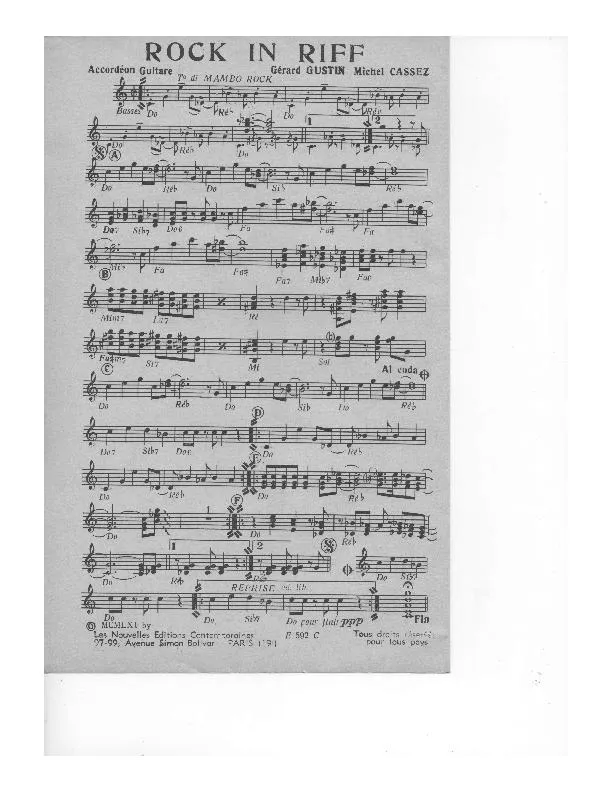 télécharger la partition d'accordéon Rock in Riff au format PDF