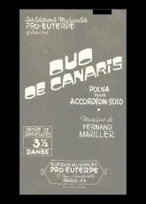 télécharger la partition d'accordéon Duo de Canaris (Polka) au format PDF