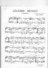télécharger la partition d'accordéon Célèbre Menuet (Arrangement Louis Lunazzi) au format PDF