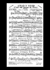 télécharger la partition d'accordéon Amar Y Vivir (C'est ma raison de vivre) (Violon + Accordéon) au format PDF