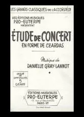 télécharger la partition d'accordéon Etude de concert en forme de Czardas au format PDF