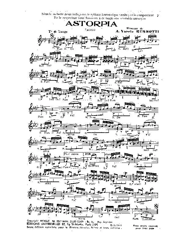 télécharger la partition d'accordéon Astorpia (Tango) au format PDF