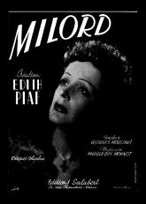 télécharger la partition d'accordéon Milord (Chant : Edith Piaf) au format PDF