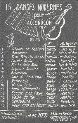 télécharger la partition d'accordéon Recueil 15 Danses Modernes pour Accordéon (Recueil n°2) au format PDF