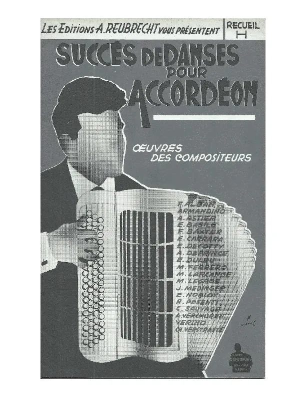 télécharger la partition d'accordéon Recueil Succès de Danses pour accordéon (Recueil H) (23 Titres) au format PDF