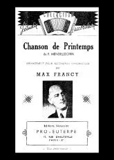 télécharger la partition d'accordéon Chanson de Printemps (Arrangement : Max Francy) au format PDF