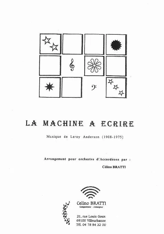 télécharger la partition d'accordéon La machine à écrire (Conducteur) au format PDF
