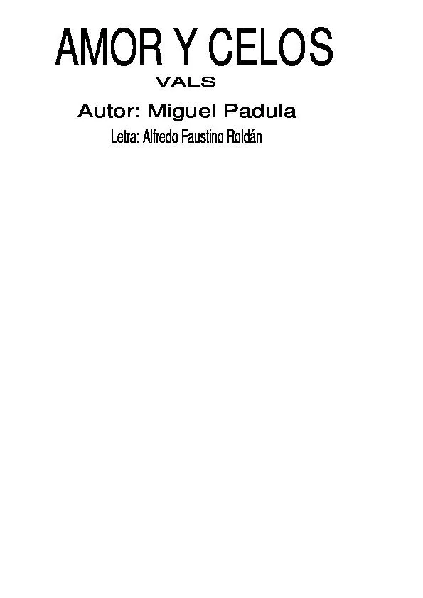 télécharger la partition d'accordéon Amor y celos (Valse) au format PDF
