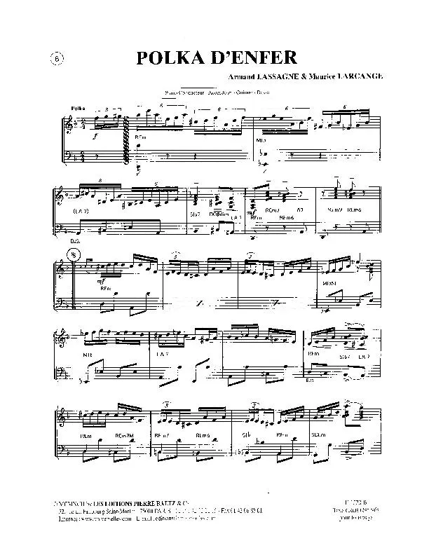 télécharger la partition d'accordéon Polka d'enfer au format PDF