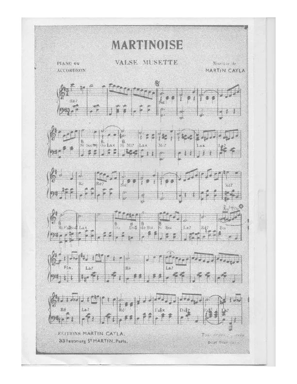 télécharger la partition d'accordéon Martinoise (Valse Musette) au format PDF