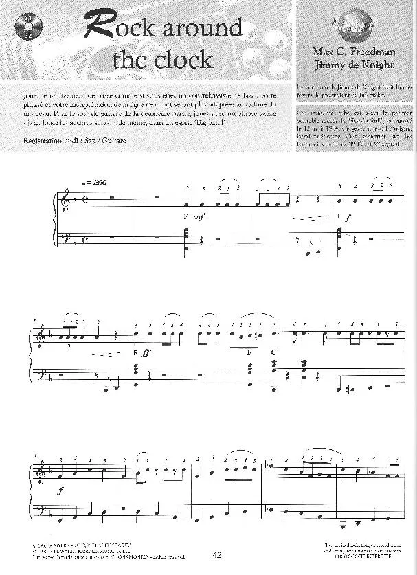 télécharger la partition d'accordéon Rock around the clock au format PDF