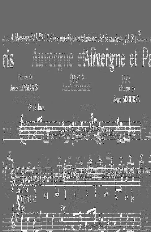 télécharger la partition d'accordéon Auvergne et Paris (Java) au format PDF