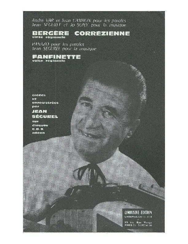 télécharger la partition d'accordéon Bergère Corrézienne (Valse Régionale) (Partie Sib et Mib) au format PDF