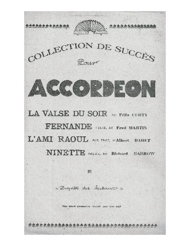 télécharger la partition d'accordéon Recueil : Collection de Succès pour Accordéon (4 Titres) au format PDF
