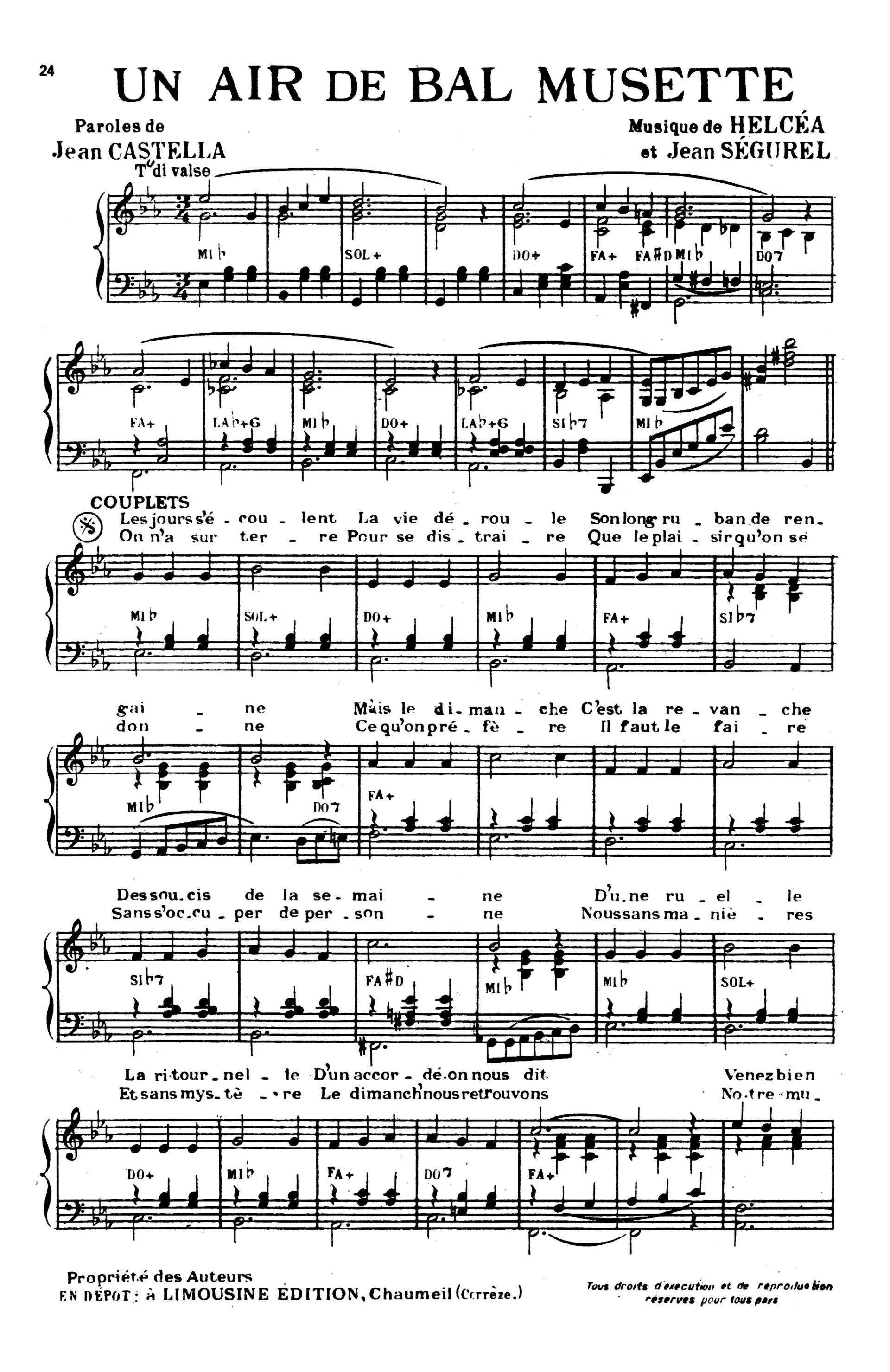 télécharger la partition d'accordéon Un air de bal musette (Valse) au format PDF