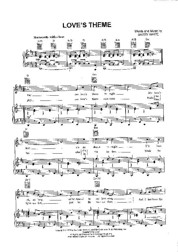 télécharger la partition d'accordéon Love's theme (Piano) au format PDF