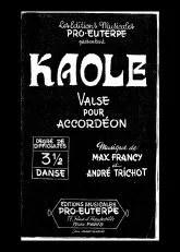 télécharger la partition d'accordéon Kaole (Valse) au format PDF
