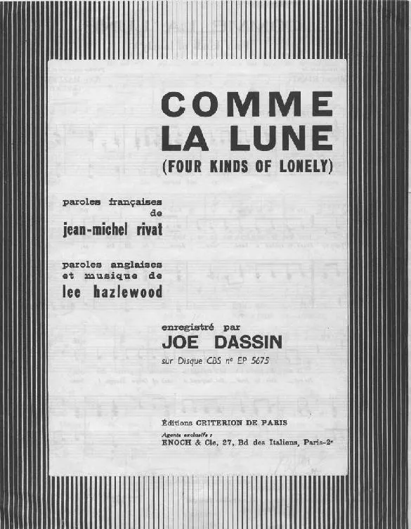 télécharger la partition d'accordéon Comme la lune (Four kinds of lonely) au format PDF