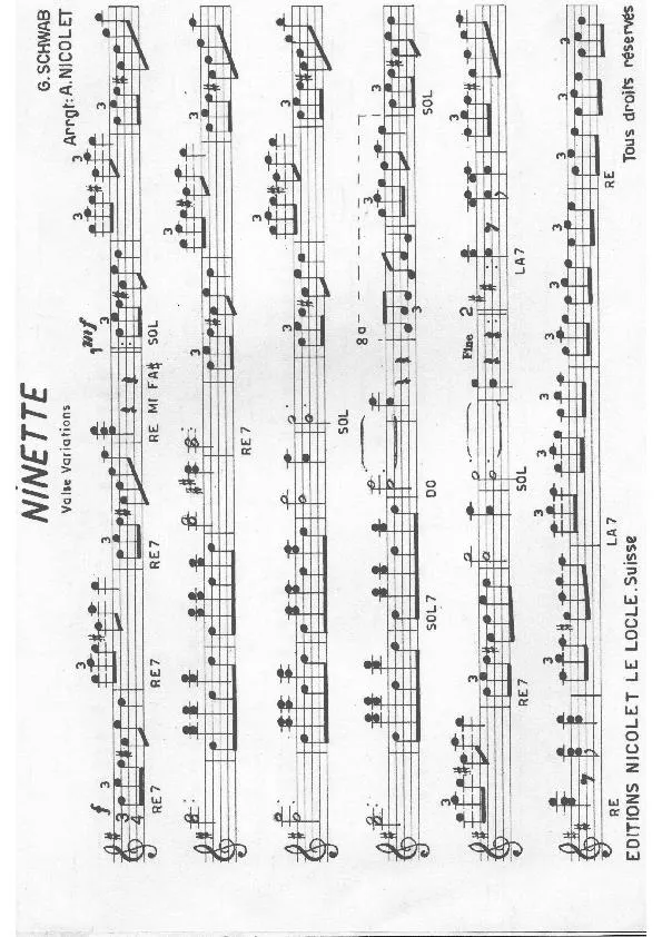télécharger la partition d'accordéon Ninette (Valse Variations) au format PDF