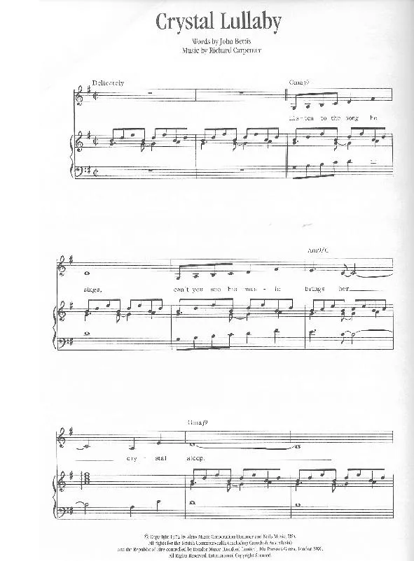télécharger la partition d'accordéon Crystal Lullaby au format PDF