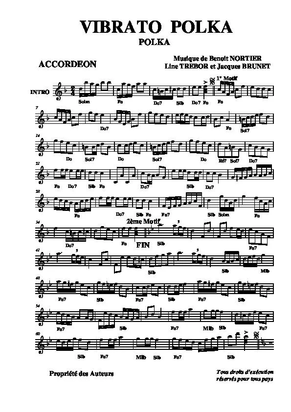 télécharger la partition d'accordéon Vibrato Polka au format PDF