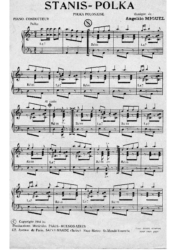 télécharger la partition d'accordéon Stanis Polka au format PDF