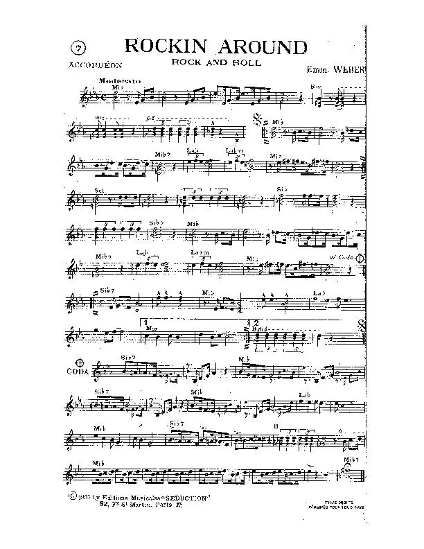 télécharger la partition d'accordéon Rockin Around (Rock and Roll) au format PDF